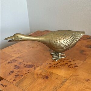 Brass Goose Figurine